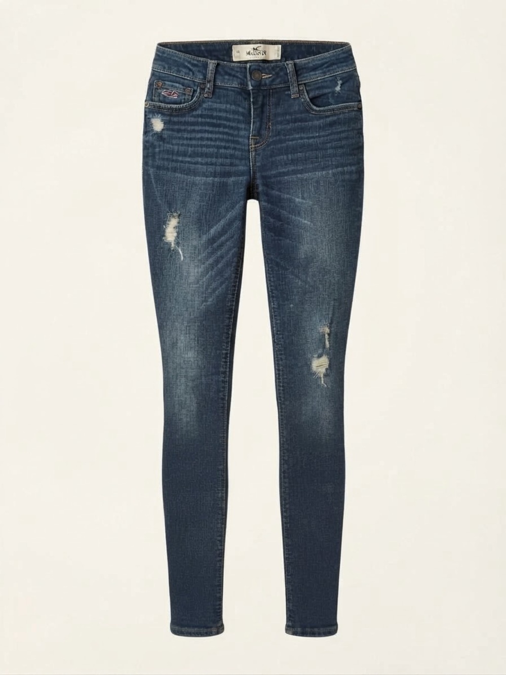 Hollister Dark Wash Distressed Skinny Jeans-Size 1